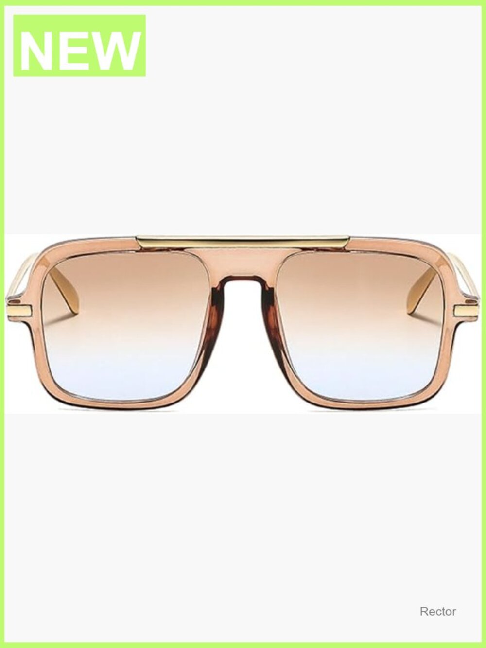 Vintage Oversized Pilot Sunglasses Square Frame UV400